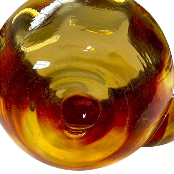 Amberina Art Glass Hand Blown Vintage Small Pitcher 6" x 7" - Picture 7 of 12